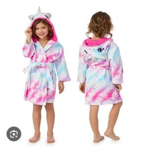 Dreamy Pink and Blue Tie-Dye Beach Robe